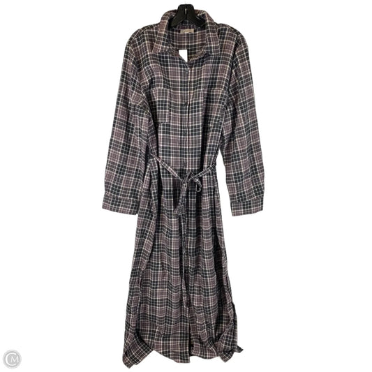 Dress Casual Maxi By Loft In Black & Purple, Size: Xl