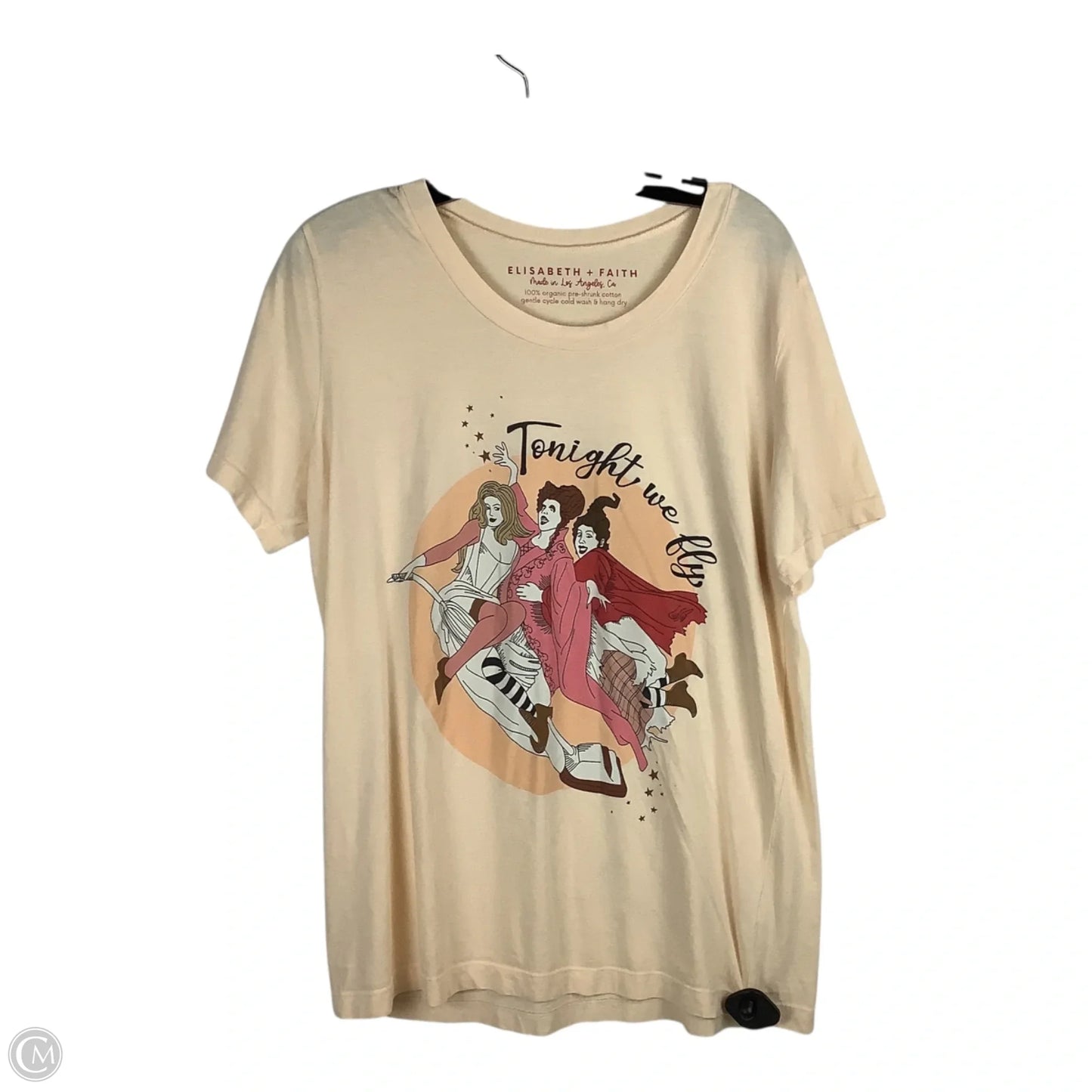 Top Short Sleeve By Clothes Mentor In Cream, Size: Xl