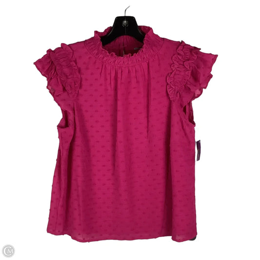 Top Short Sleeve By Cece In Pink, Size: M