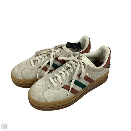 Shoes Sneakers By Adidas In Green & Tan, Size: 7