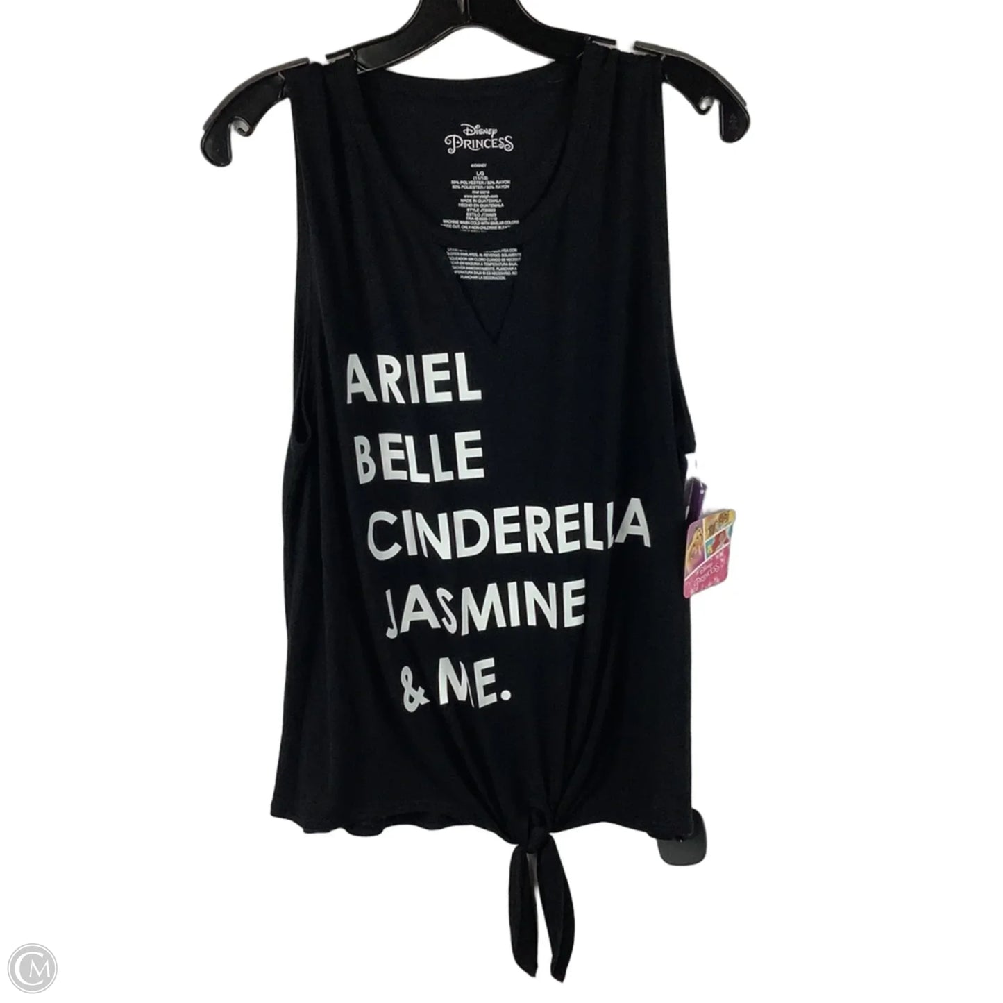 Top Sleeveless By Disney In Black, Size: L