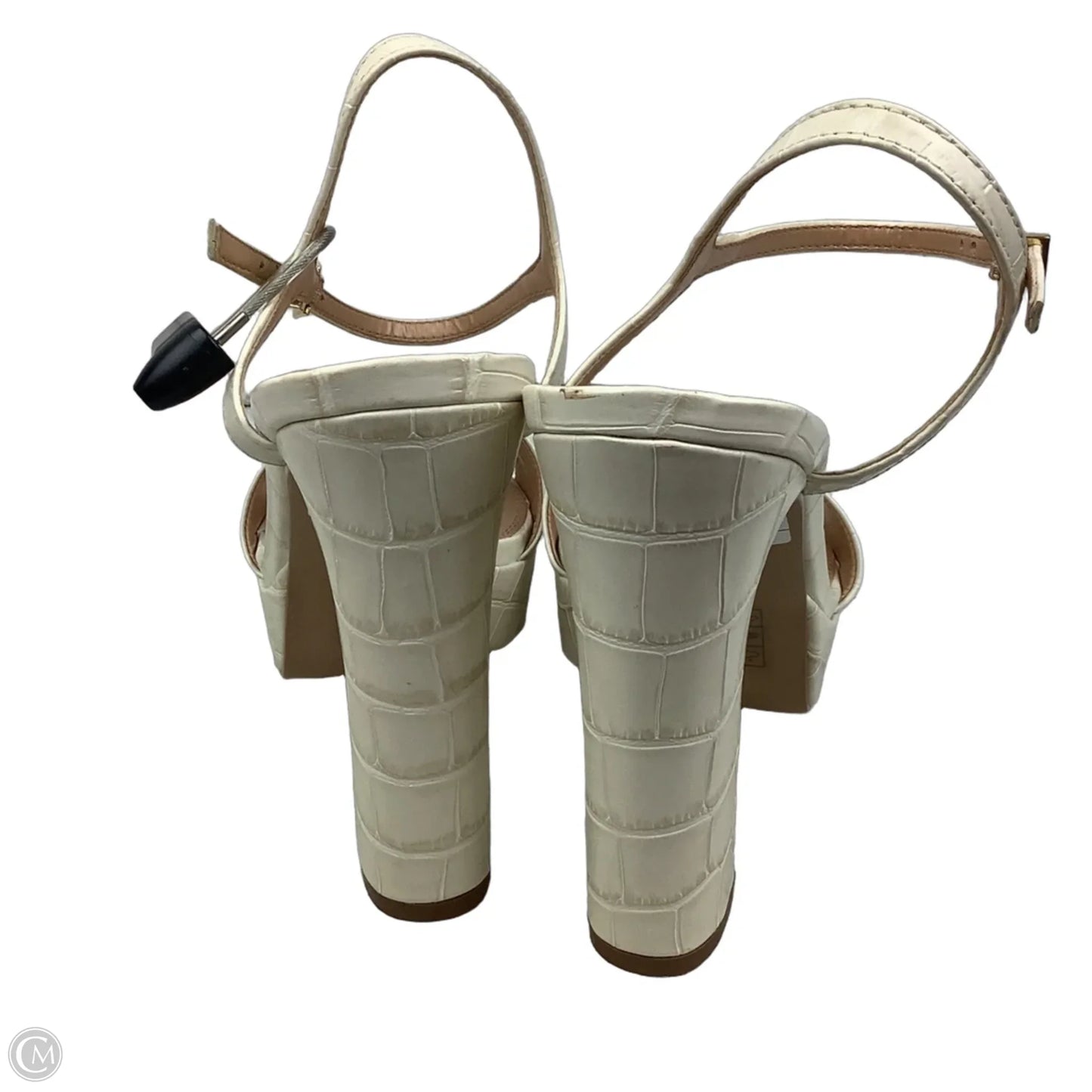 Sandals Heels Block By Cmc In Cream, Size: 8.5
