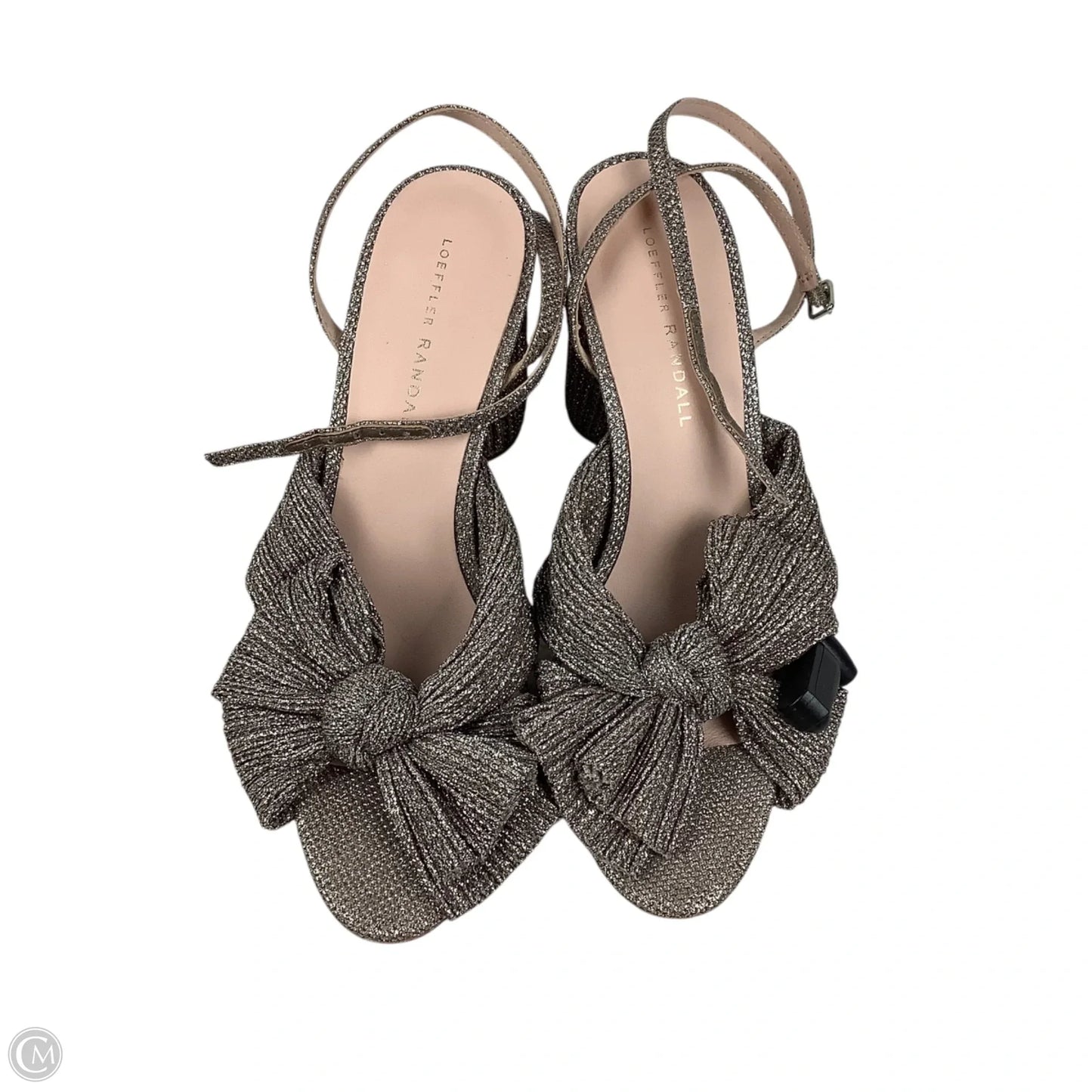 Sandals Heels Block By Loeffler Randall In Metallic , Size: 8
