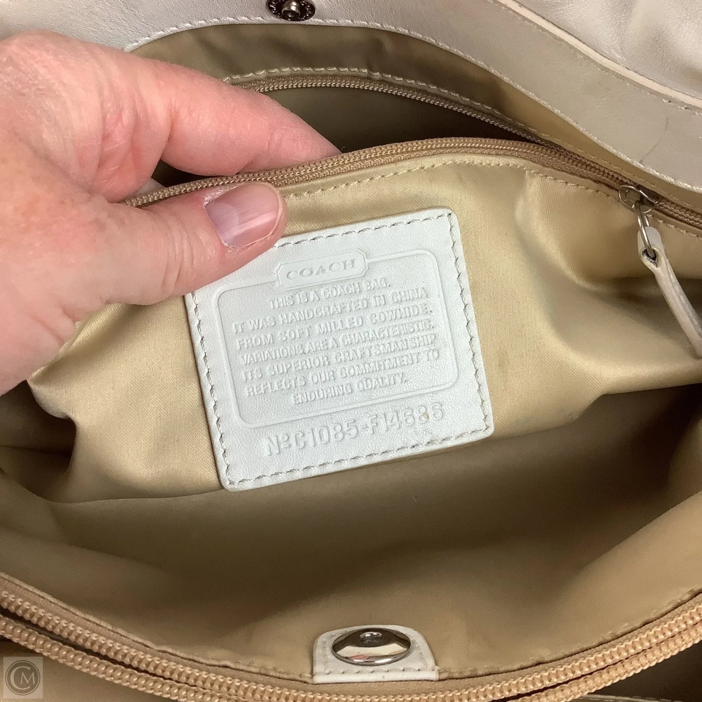 Handbag Designer By Coach, Size: Medium