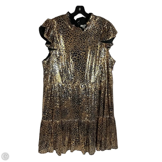 Dress Party Short By Clothes Mentor In Animal Print, Size: 2x
