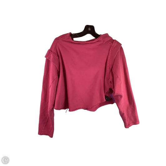 Sweatshirt Hoodie By Free People In Pink, Size: S