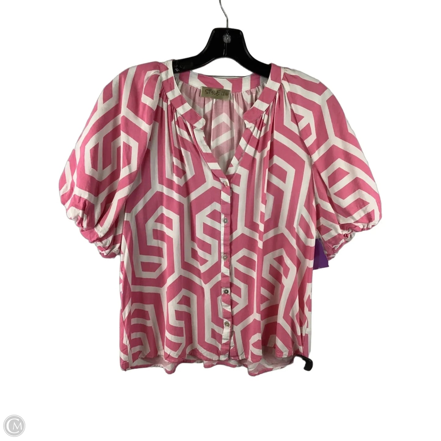 Top Short Sleeve By Clothes Mentor In Pink, Size: M