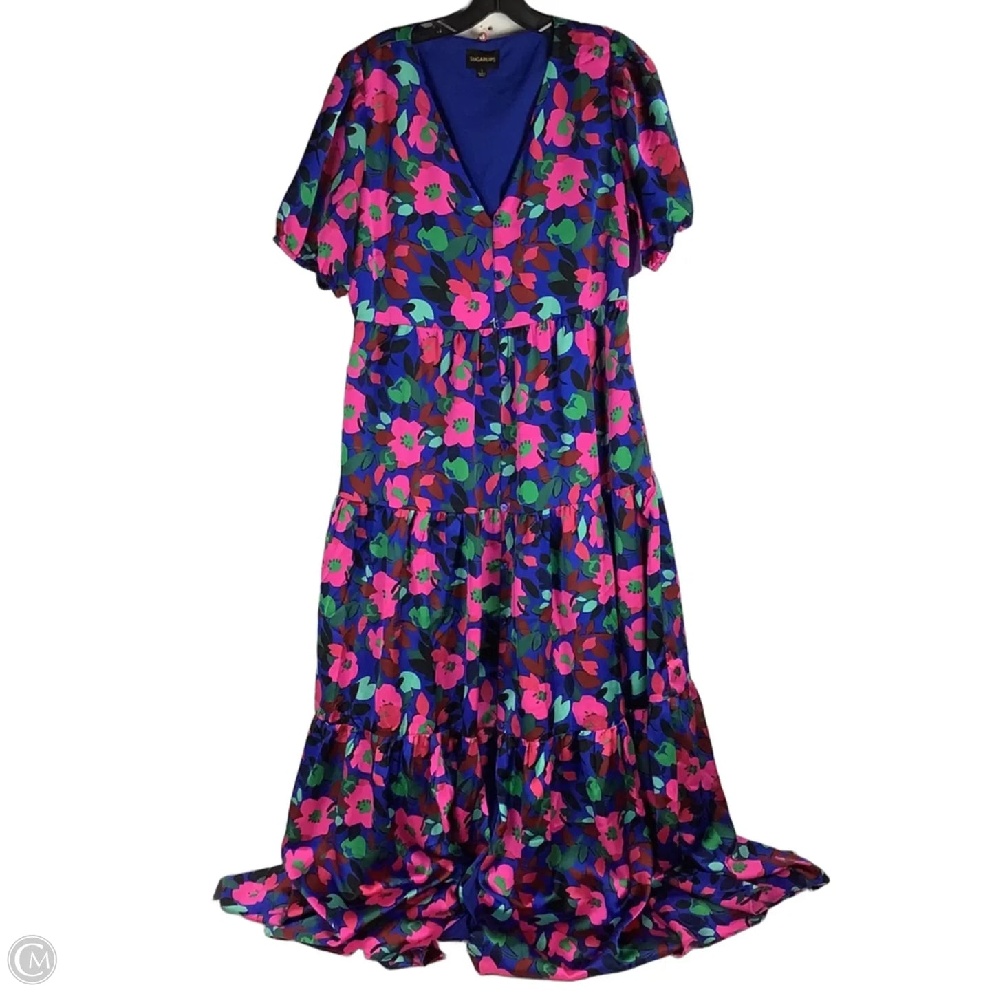 Dress Casual Maxi By Sugar Lips In Floral Print, Size: L