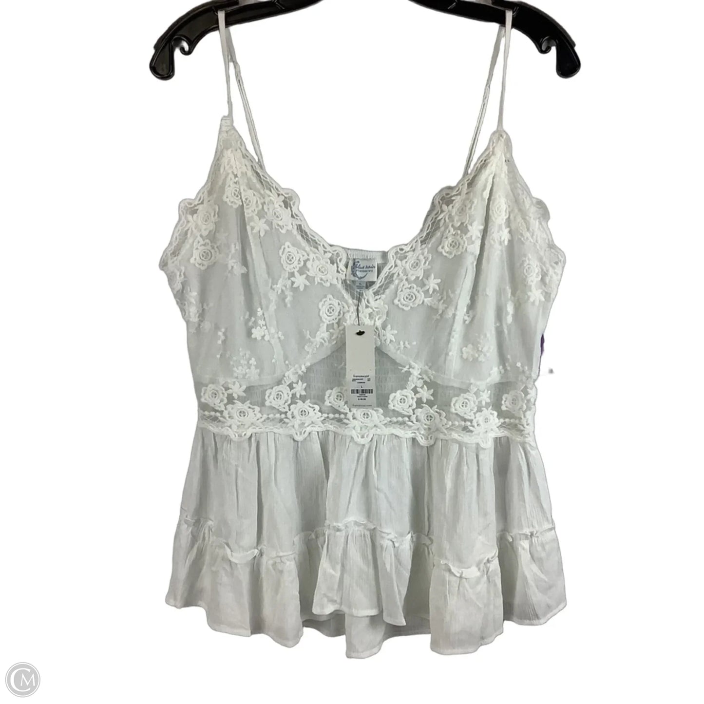 Top Sleeveless By Blue Rain In White, Size: L