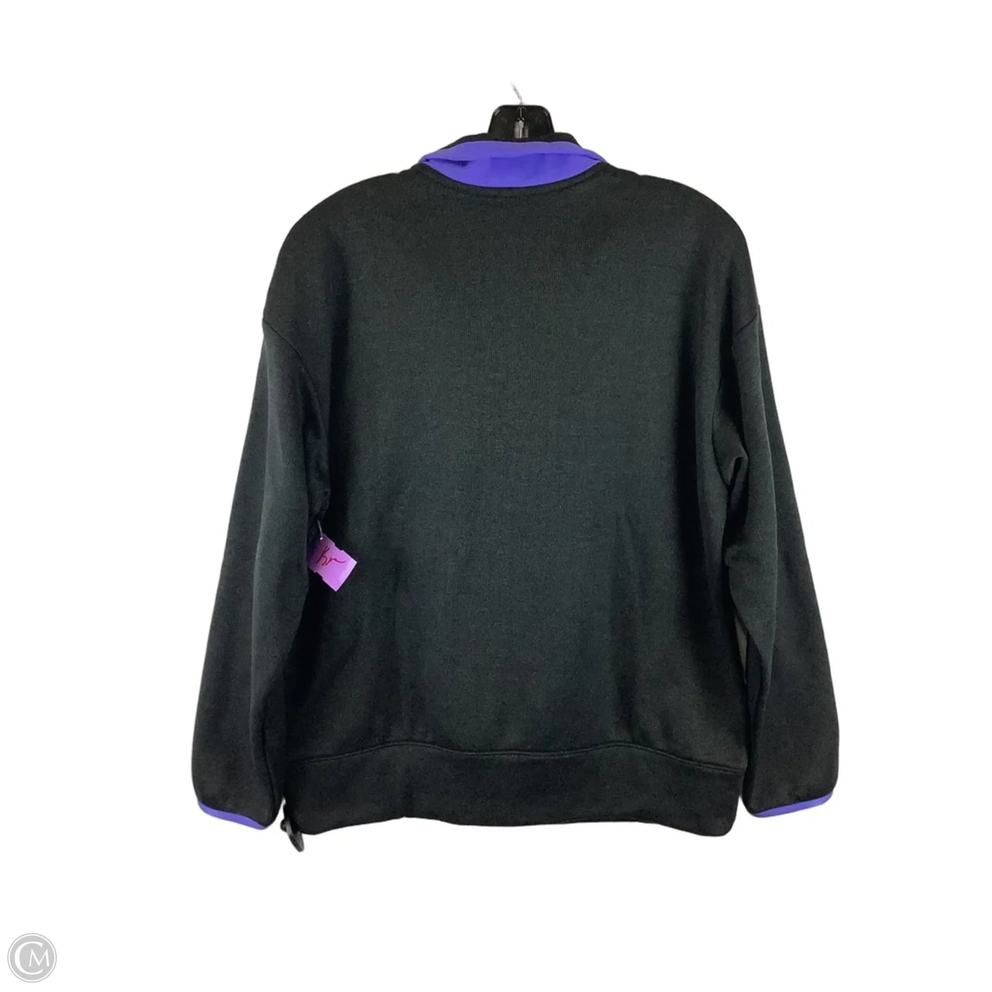 Sweatshirt Crewneck By Adidas In Grey & Purple, Size: L