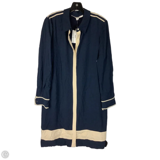 Dress Designer By Diane Von Furstenberg In Blue & Cream, Size: 12