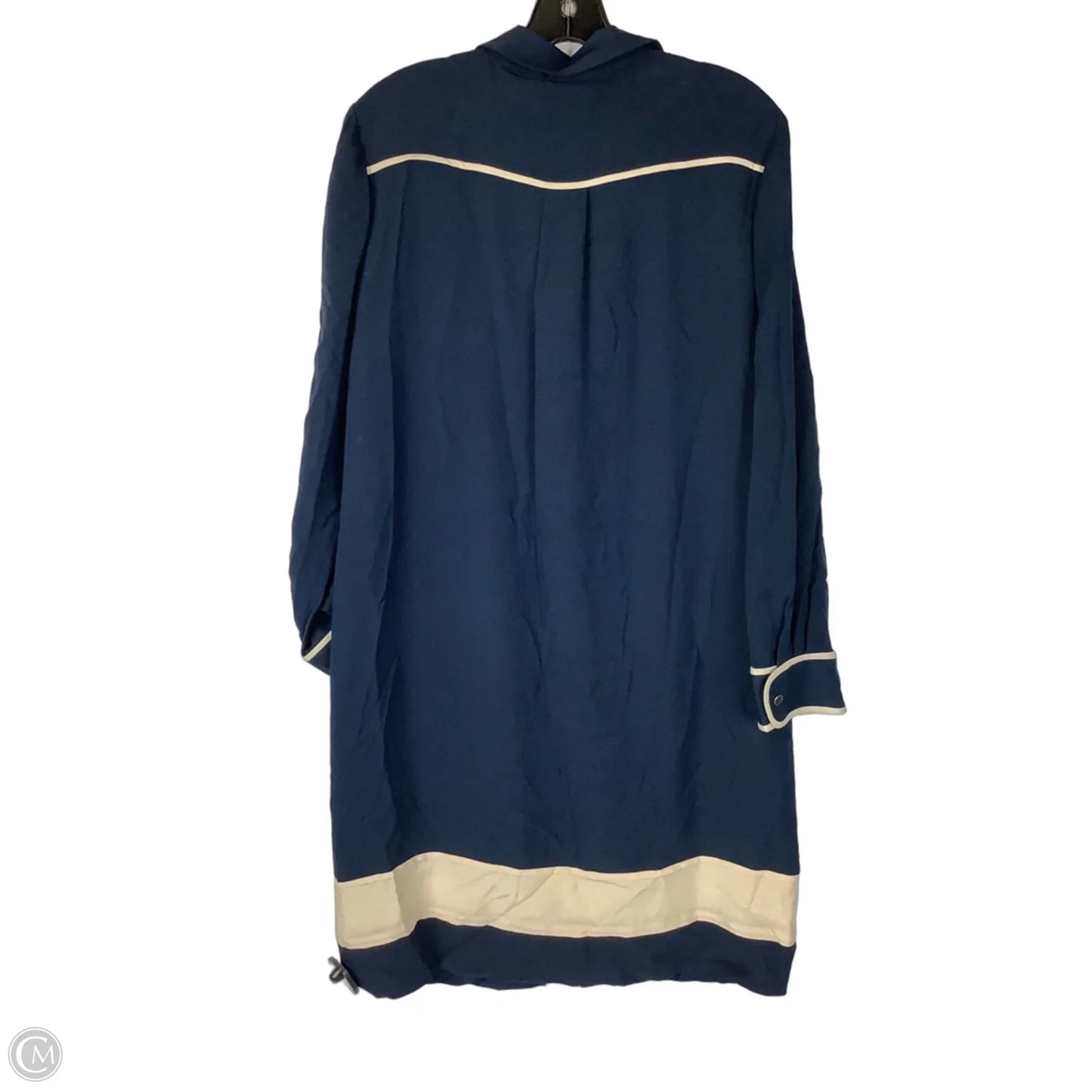Dress Designer By Diane Von Furstenberg In Blue & Cream, Size: 12