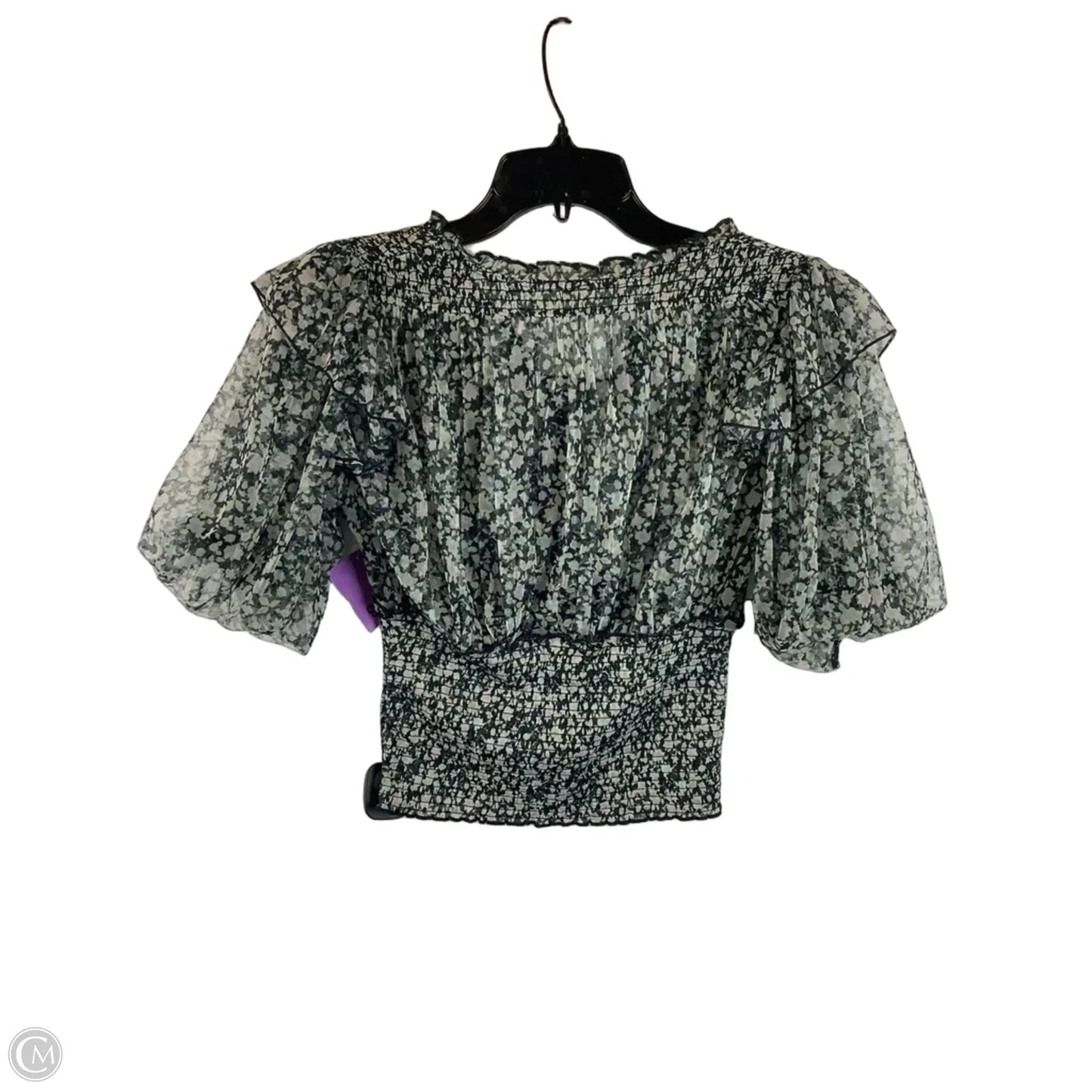 Top Short Sleeve By Free People In Floral Print, Size: Xs