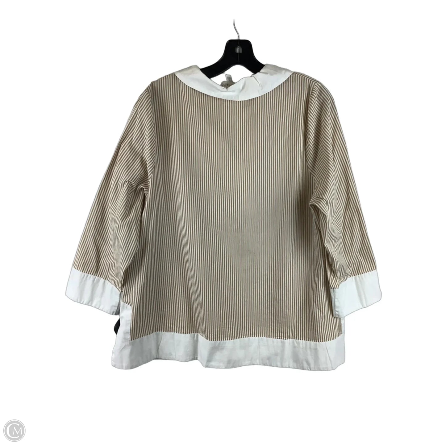 Top 3/4 Sleeve By Crown And Ivy In Striped Pattern, Size: Xl