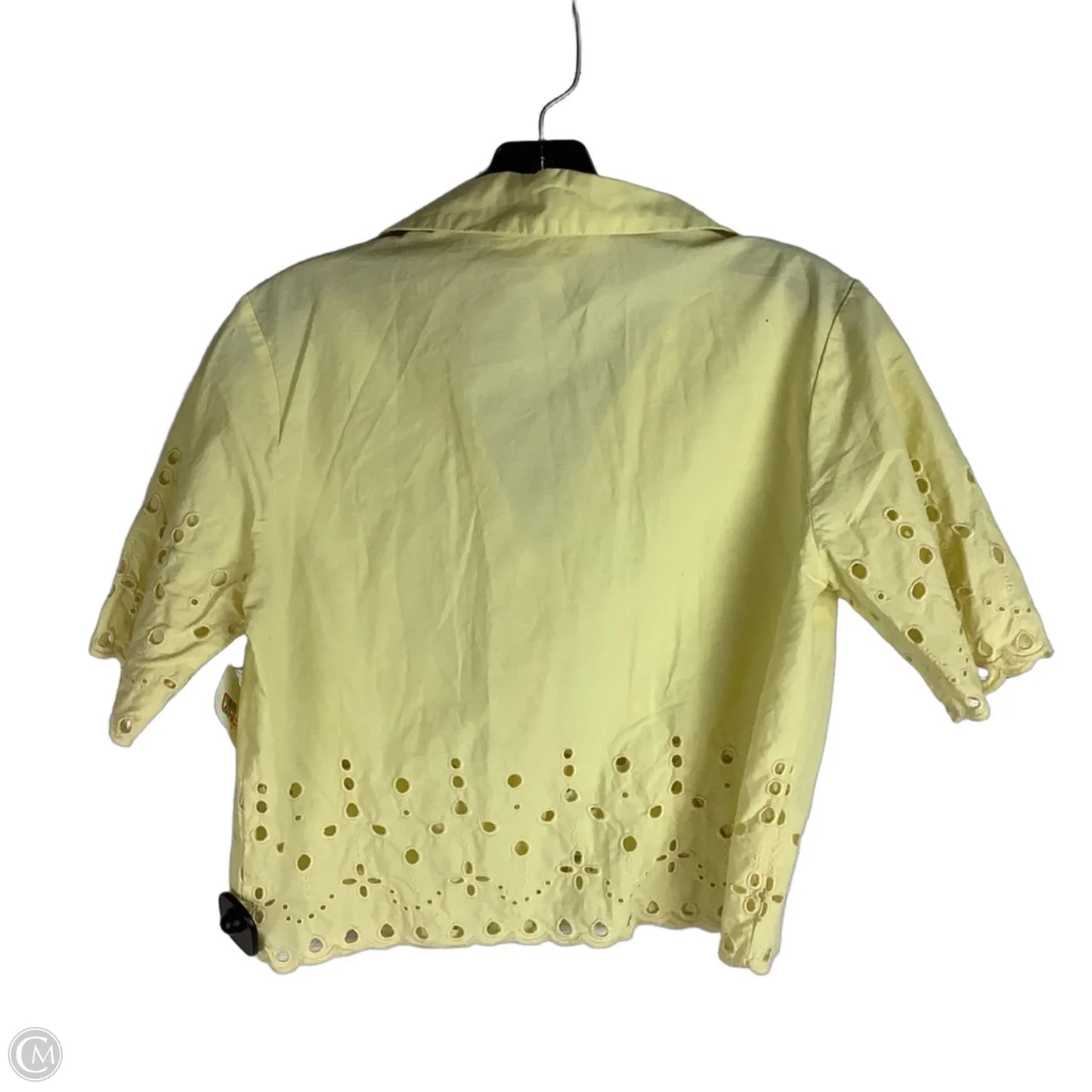 Top Short Sleeve By Chelsea And Theodore In Yellow, Size: S