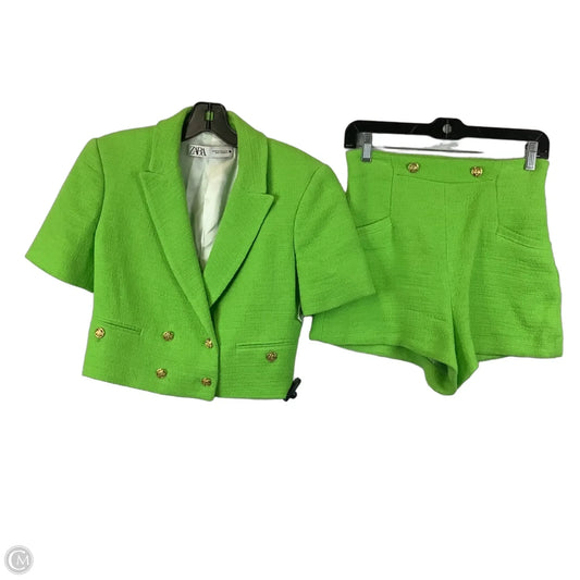 Shorts Set By Zara In Green, Size: Xs