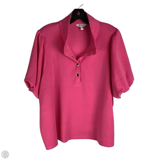 Top Short Sleeve By Crown And Ivy In Pink, Size: Xl