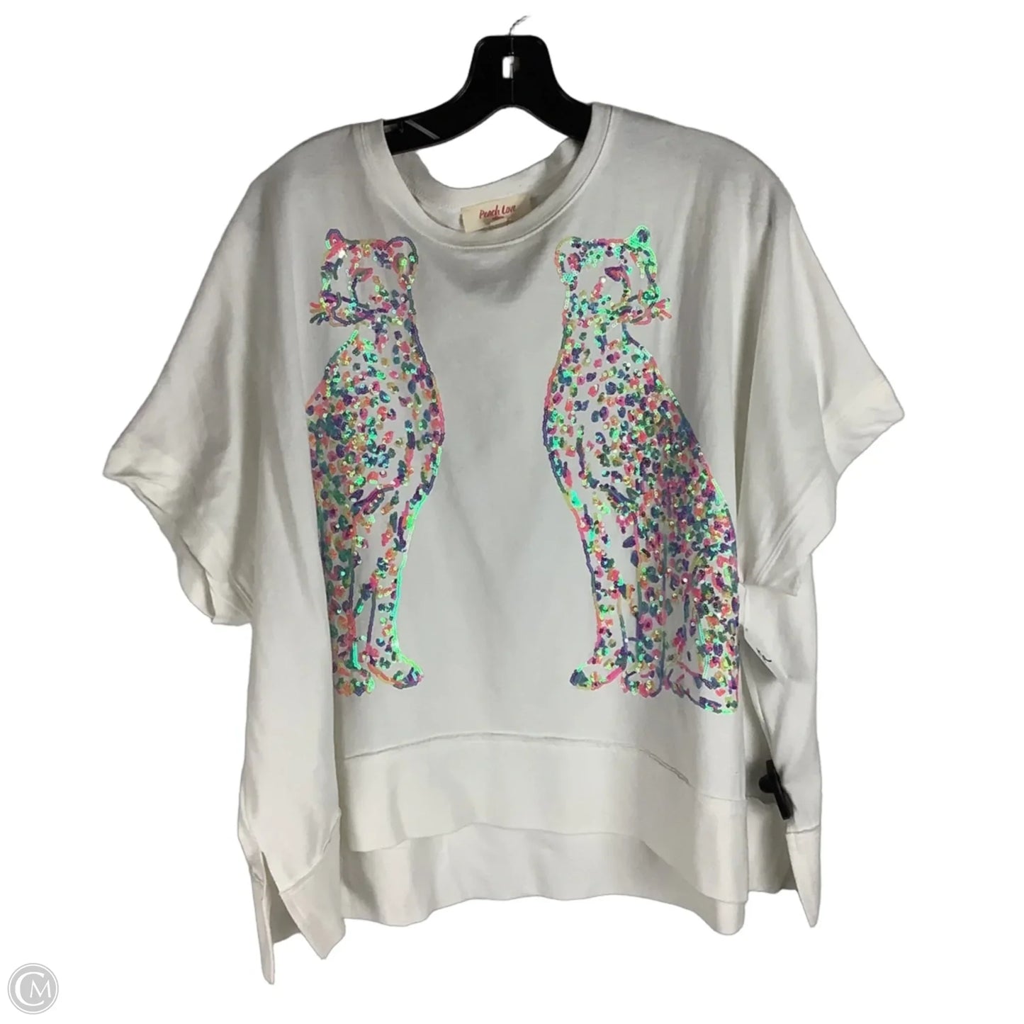 Top Short Sleeve By Peach Love Cream California In White, Size: S