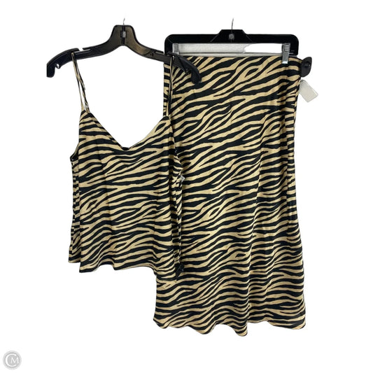 Skirt Set 2pc By Fashion Nova In Animal Print, Size: L