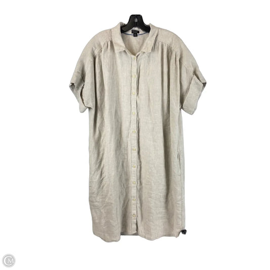 Dress Casual Midi By J. Crew In Taupe, Size: Xl