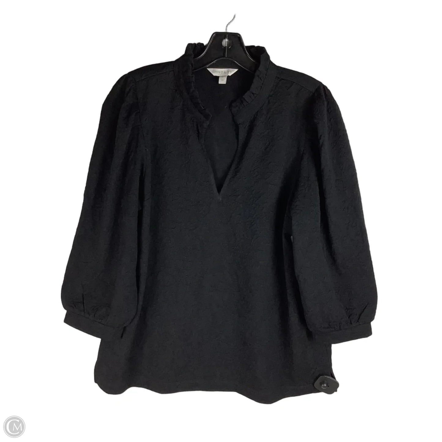 Top Short Sleeve By Crown And Ivy In Black, Size: L