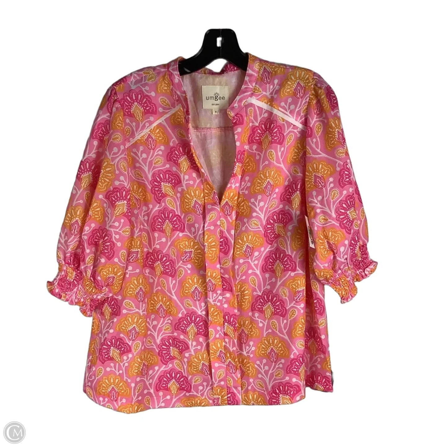 Top Short Sleeve By Umgee In Pink, Size: M