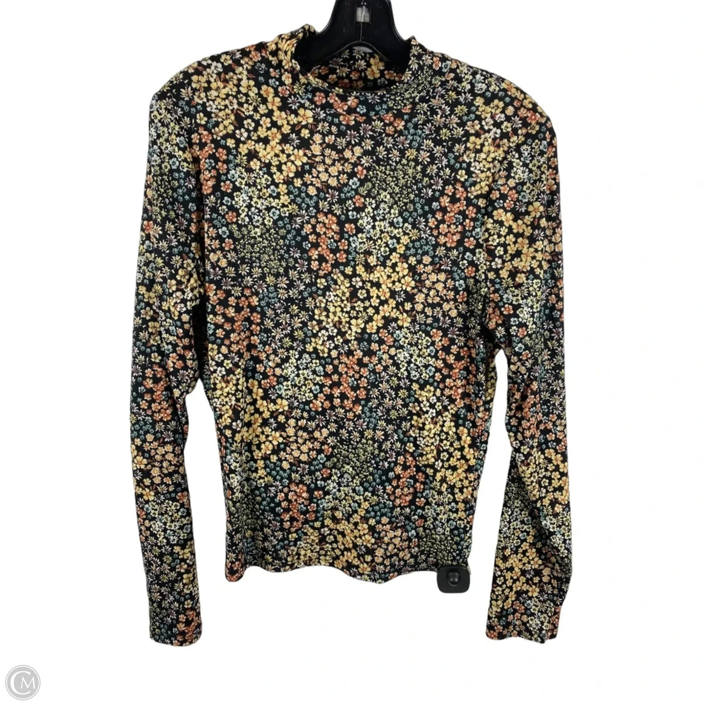 Top Long Sleeve By Willow & Root In Floral Print, Size: L