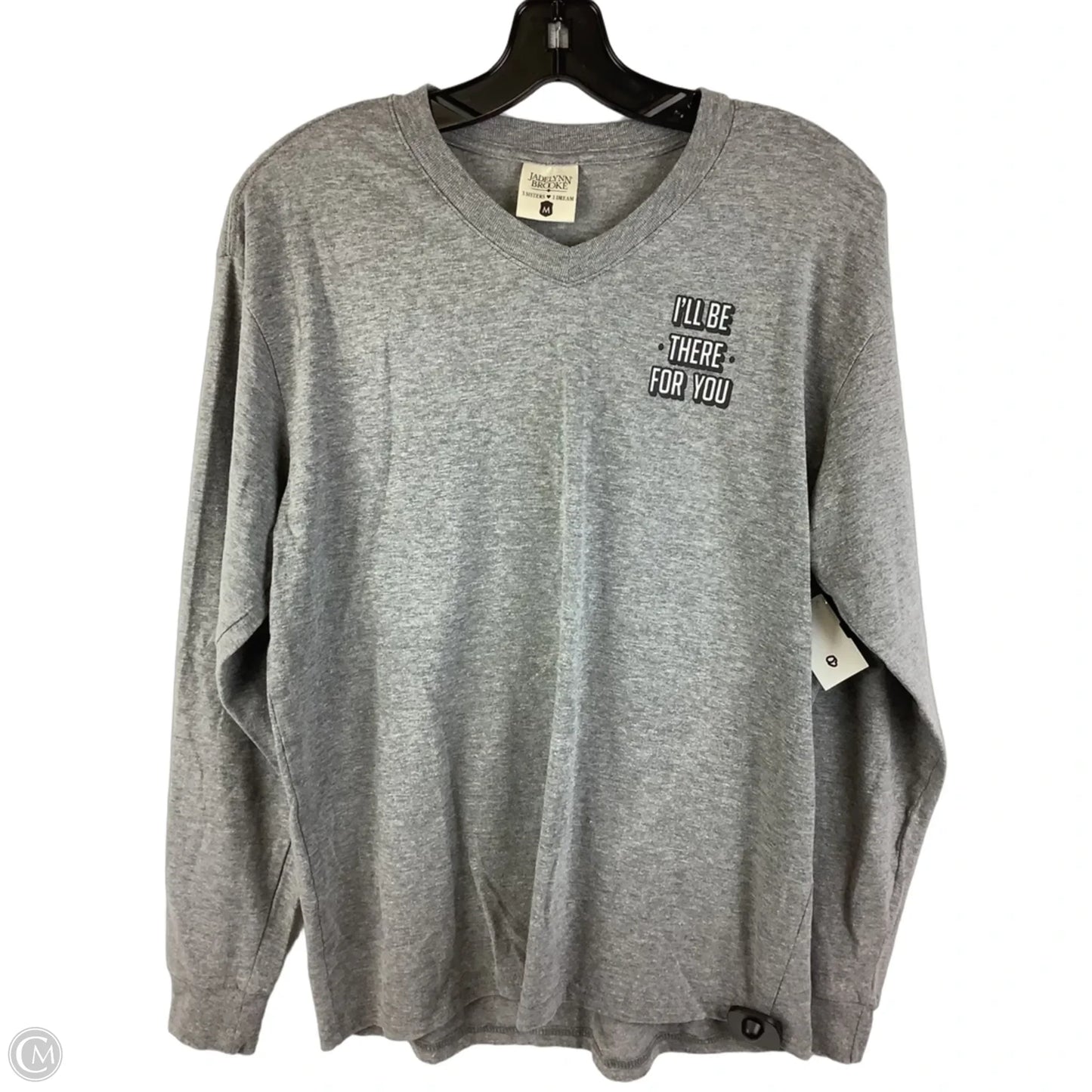 Top Long Sleeve Basic By Clothes Mentor In Grey, Size: M