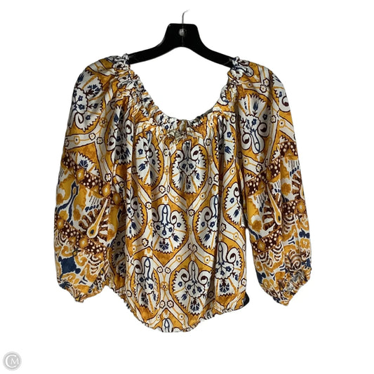 Top Long Sleeve By Christian Siriano In Multi-colored, Size: M
