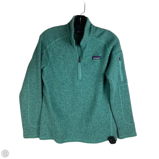 Jacket Fleece By Patagonia In Teal, Size: M