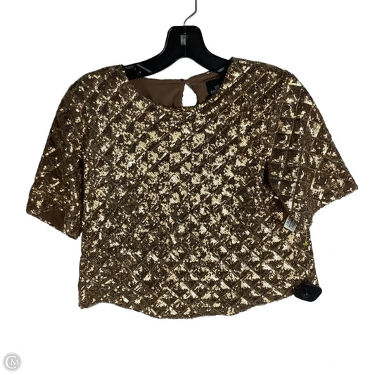 Top Short Sleeve By Urban Outfitters In Gold, Size: Small