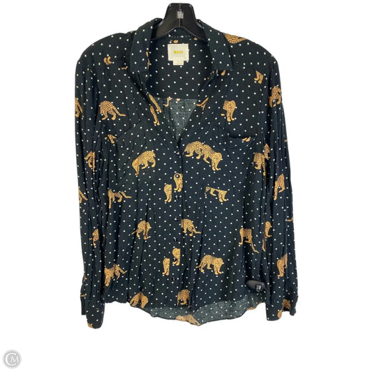 Top Long Sleeve By Maeve In Black, Size: M