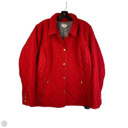 Jacket Puffer & Quilted By Crown And Ivy In Red, Size: 2x