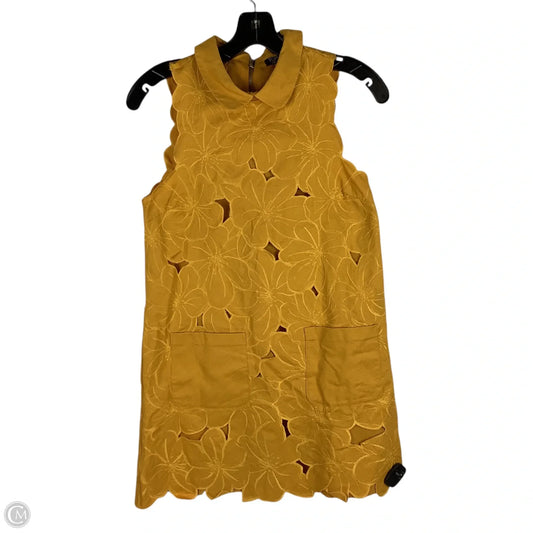Dress Casual Midi By Topshop In Yellow, Size: 4