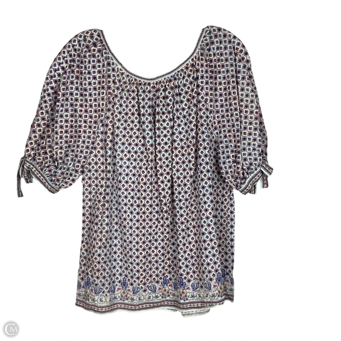 Top Short Sleeve By Max Studio In Multi-colored, Size: M