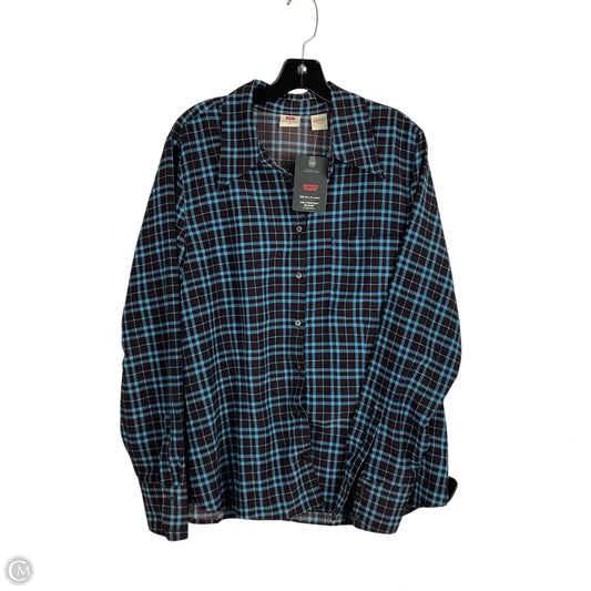 Top Long Sleeve By Levis In Plaid Pattern, Size: Xl