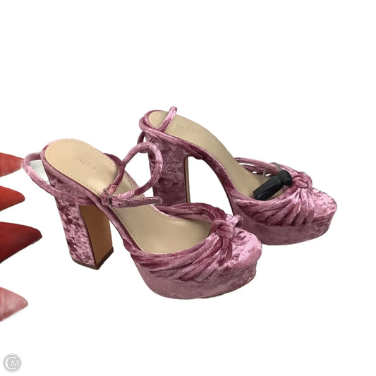 Sandals Heels Wedge By Forever 21 In Pink, Size: 6