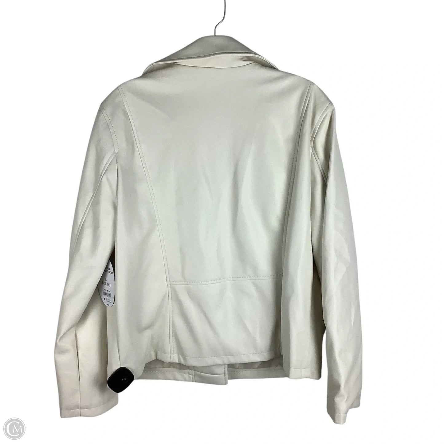 Jacket Moto By Scoop In Cream, Size: L