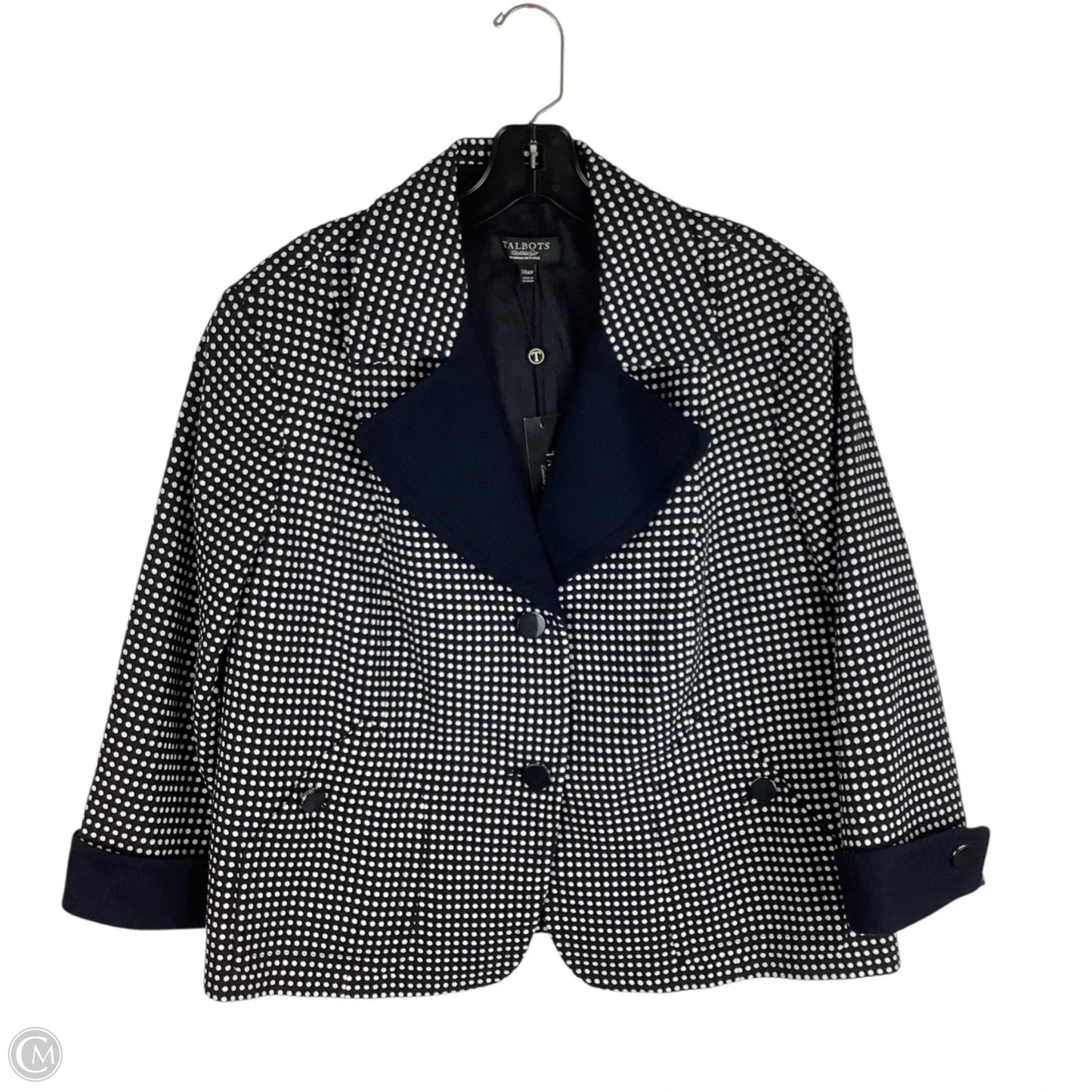 Blazer By Talbots In Polkadot Pattern, Size: 14W Petite