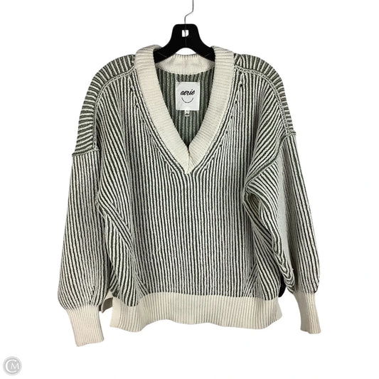 Sweater By Aerie In Green & White, Size: S