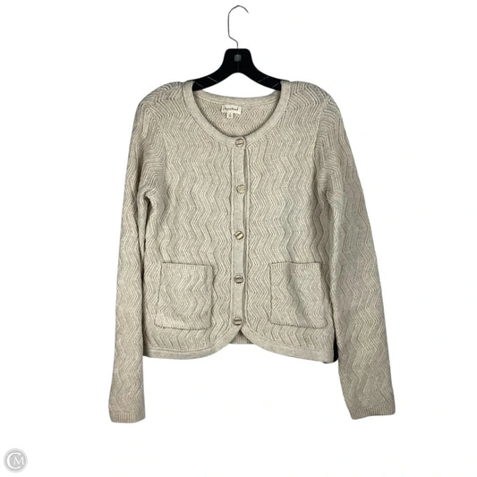 Sweater Cardigan By Hem & Thread In Cream, Size: S