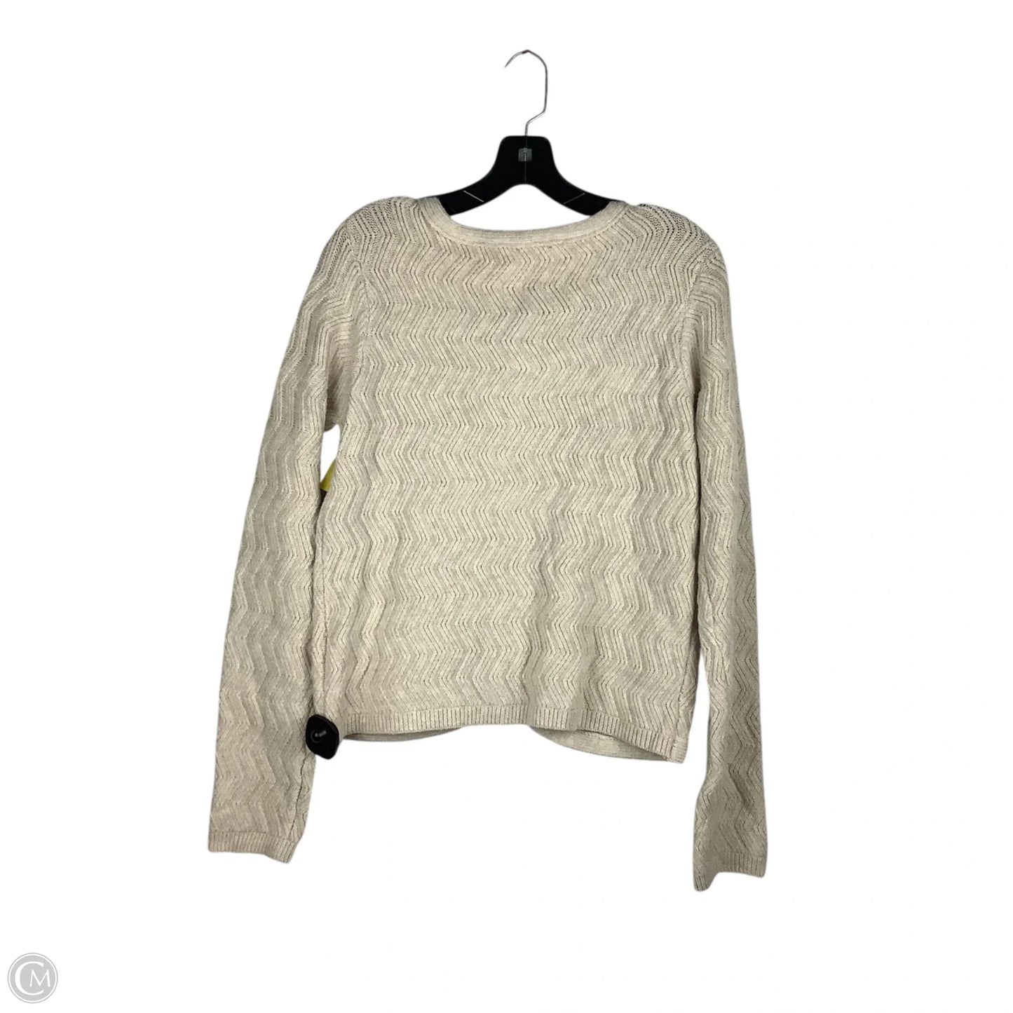 Sweater Cardigan By Hem & Thread In Cream, Size: S