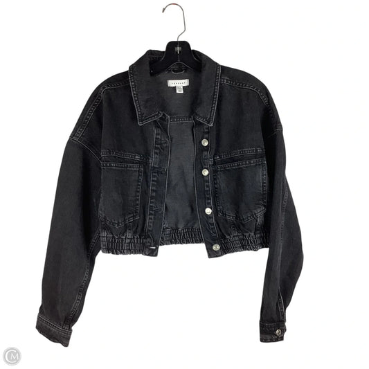 Jacket Denim By Top Shop In Grey, Size: 8