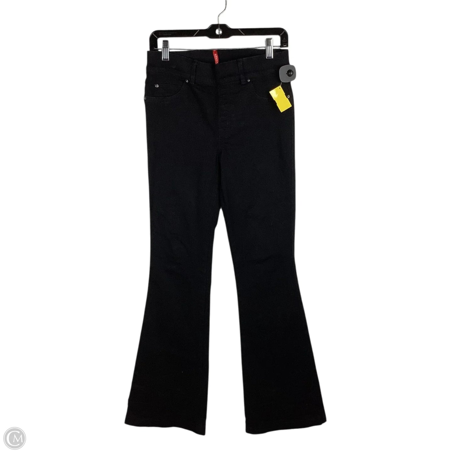 Jeans Flared By Spanx In Black Denim, Size: M