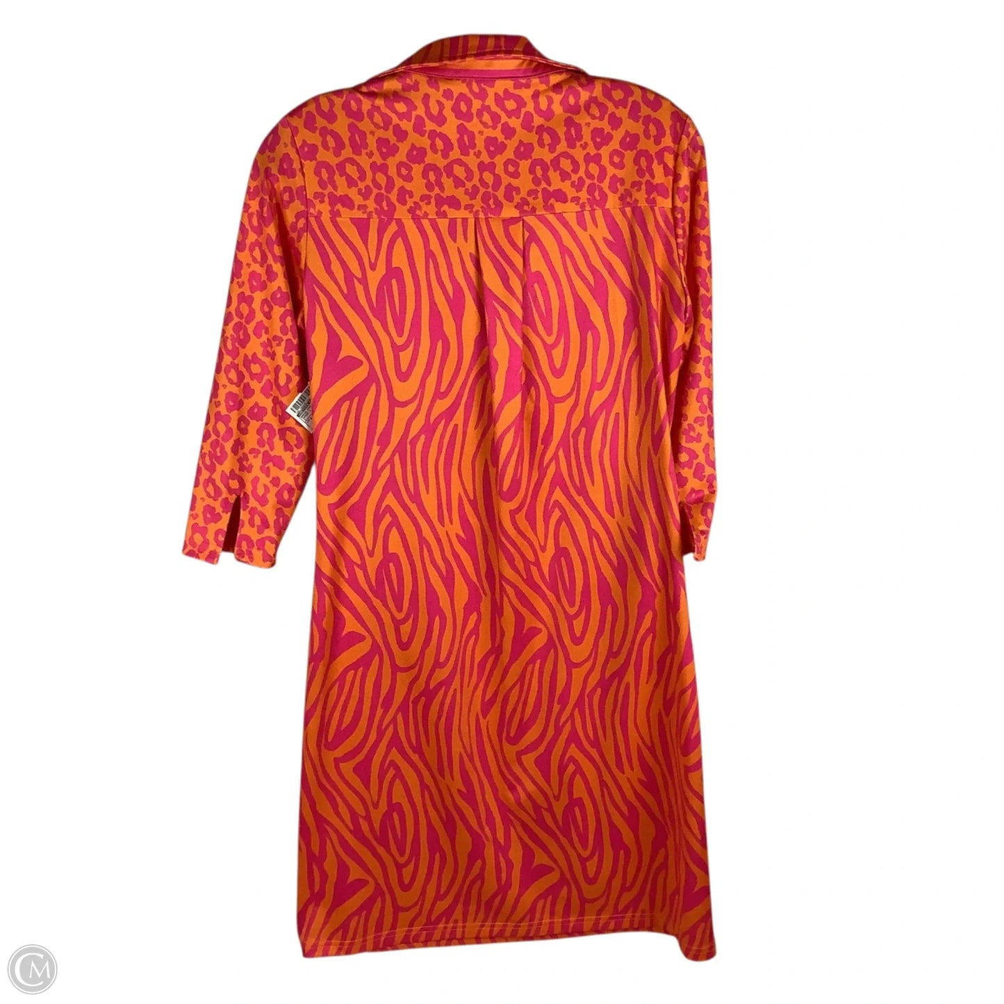 Dress Casual Midi By Gretchen Scott In Orange & Pink, Size: S