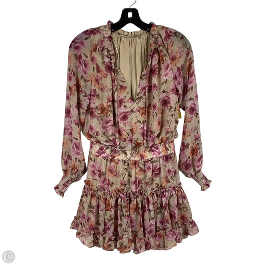 Dress Casual Midi By Cmc In Pink & Tan, Size: S