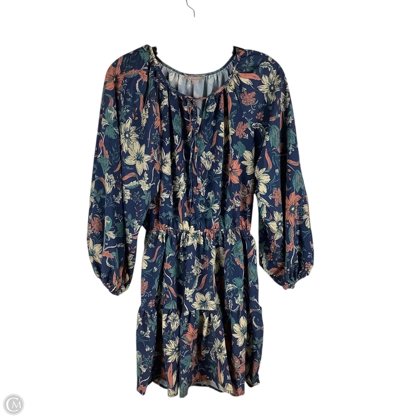 Dress Casual Midi By Cmc In Blue, Size: S