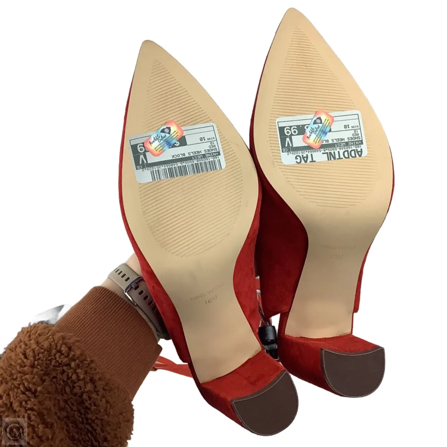 Shoes Heels Block By Nine West In Red, Size: 10