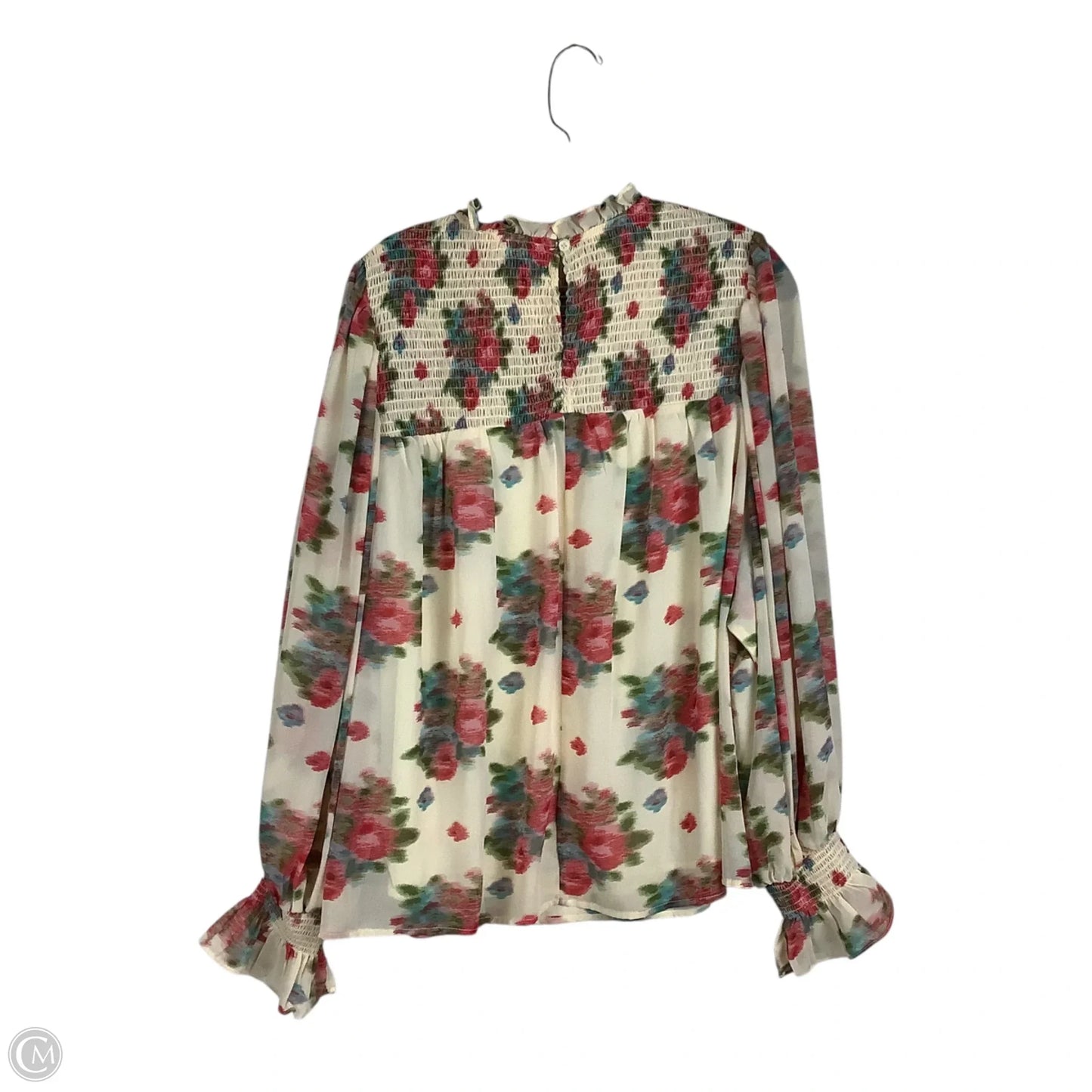 Top Long Sleeve By Entro In Floral Print, Size: M