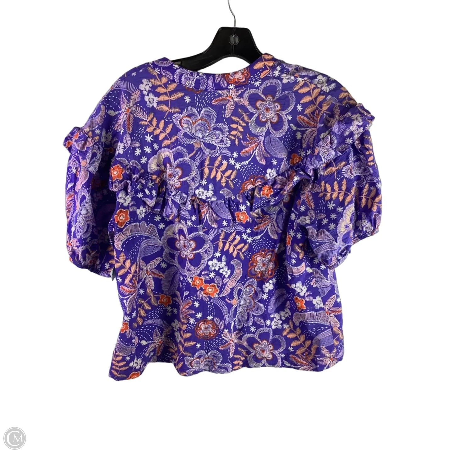 Top Short Sleeve By Tcec In Purple, Size: L